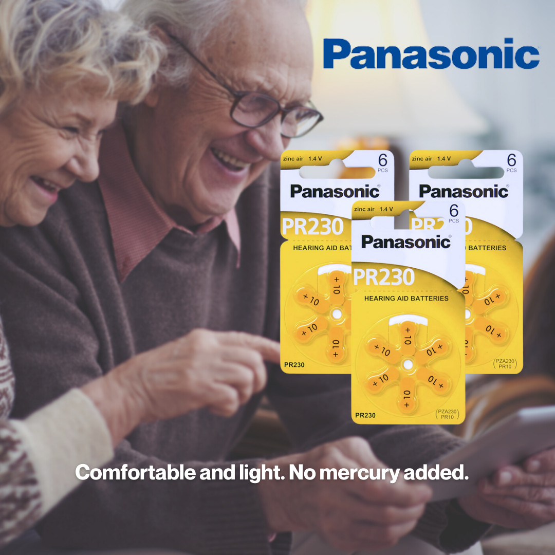 Panasonic Size 10 1.45V Hearing Aid Batteries (6 Pack)