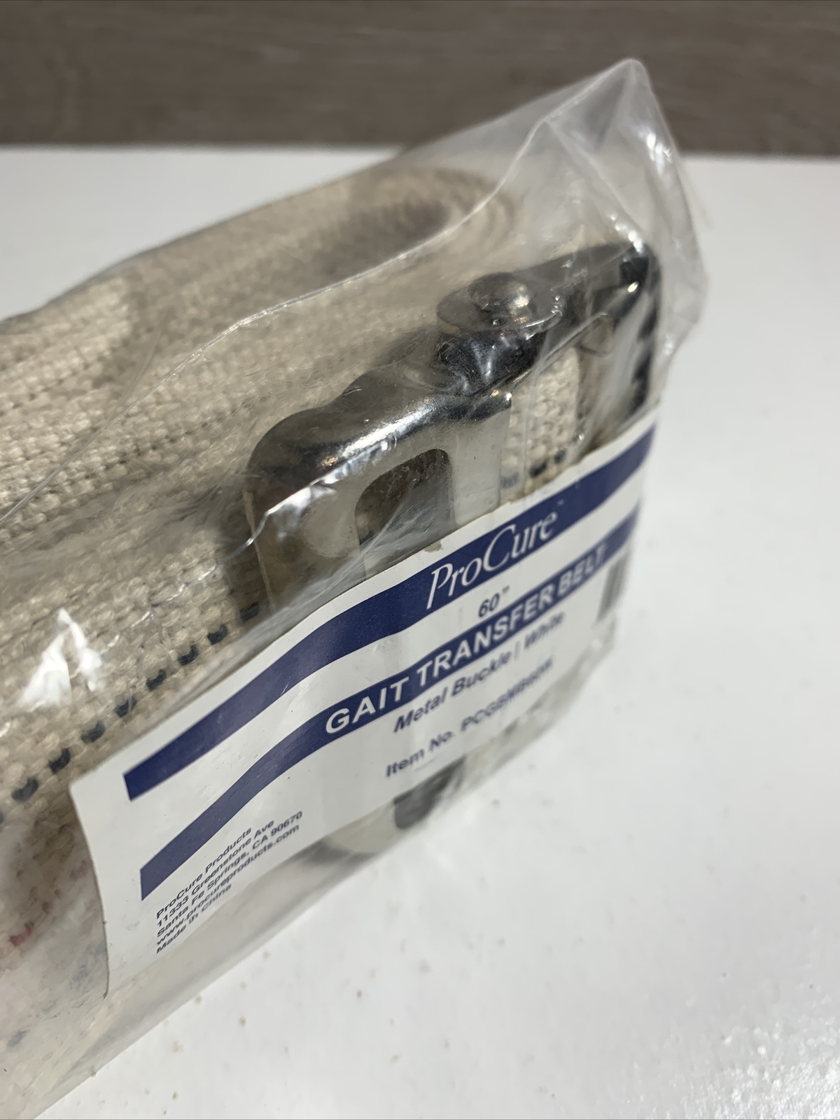 ProCure Gait Belt for Patient Transfer & Walking w/ Metal Buckle LiftAid Beige