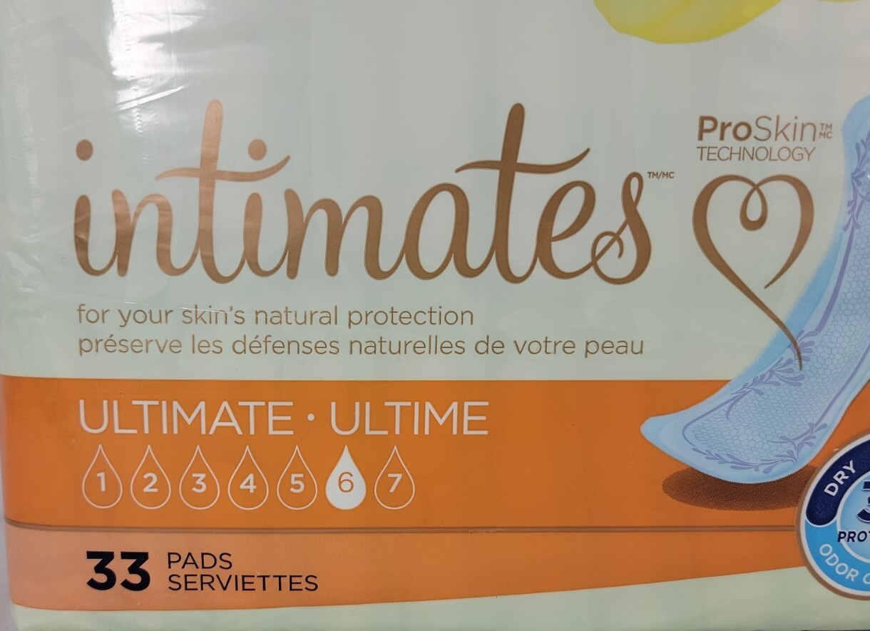Tena intimates Large Incontinent Pad, 33 Count. New