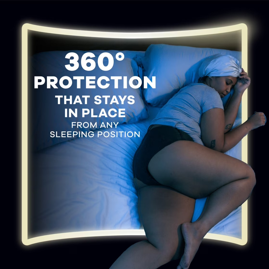 Always ZZZ Overnight Period Underwear XL 7 Ct Leak Protection Women