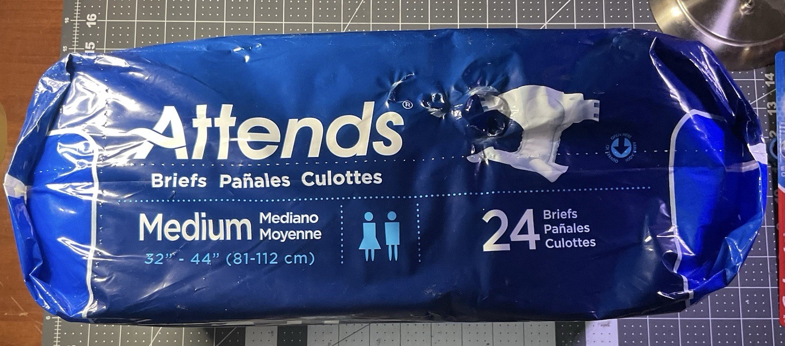 Attends Classic Adult Incontinence Unisex Briefs SZ Med Heavy Absorbency 24 Ct