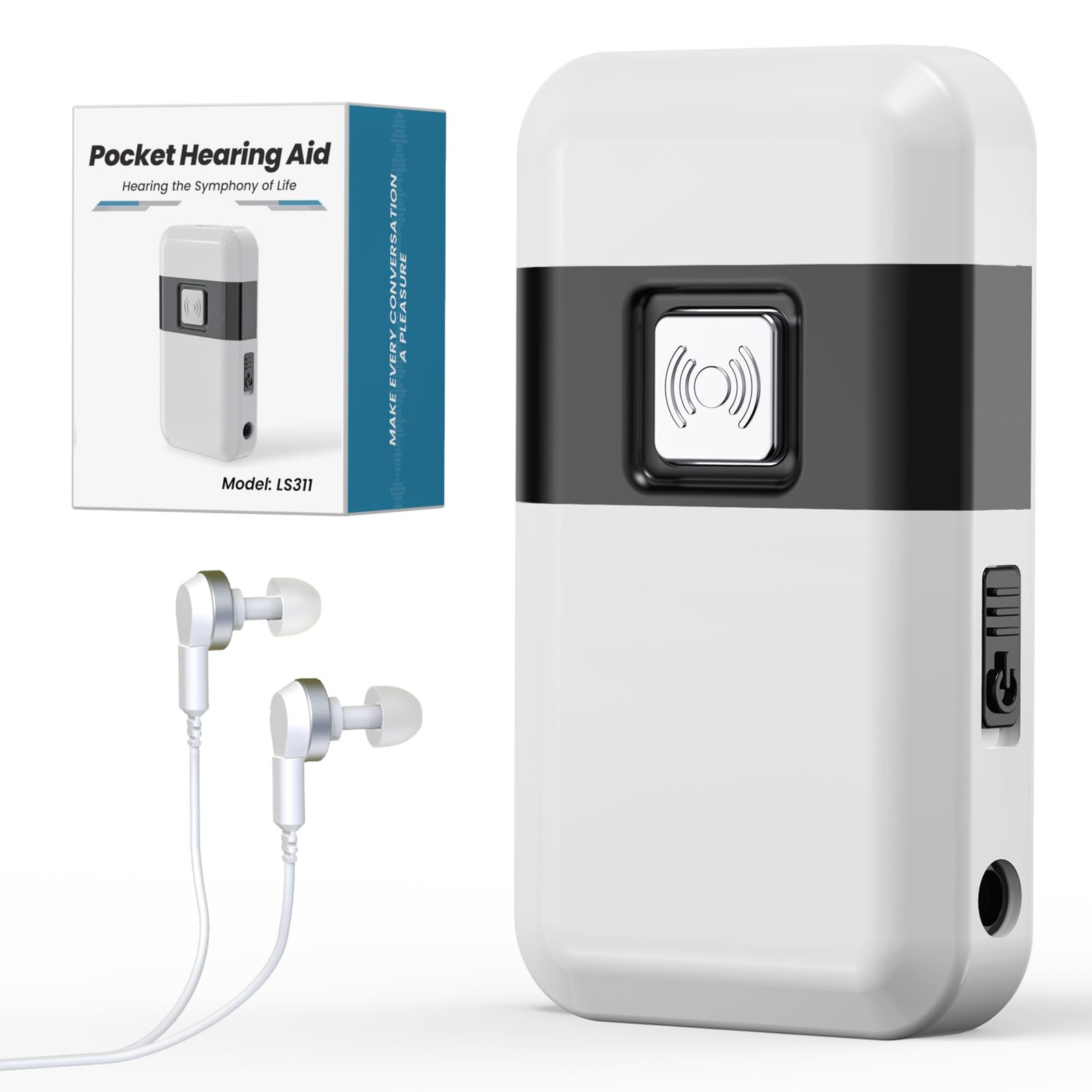 Rechargeable Hearing Aids with Noise Reduction 160 Hour Battery Life