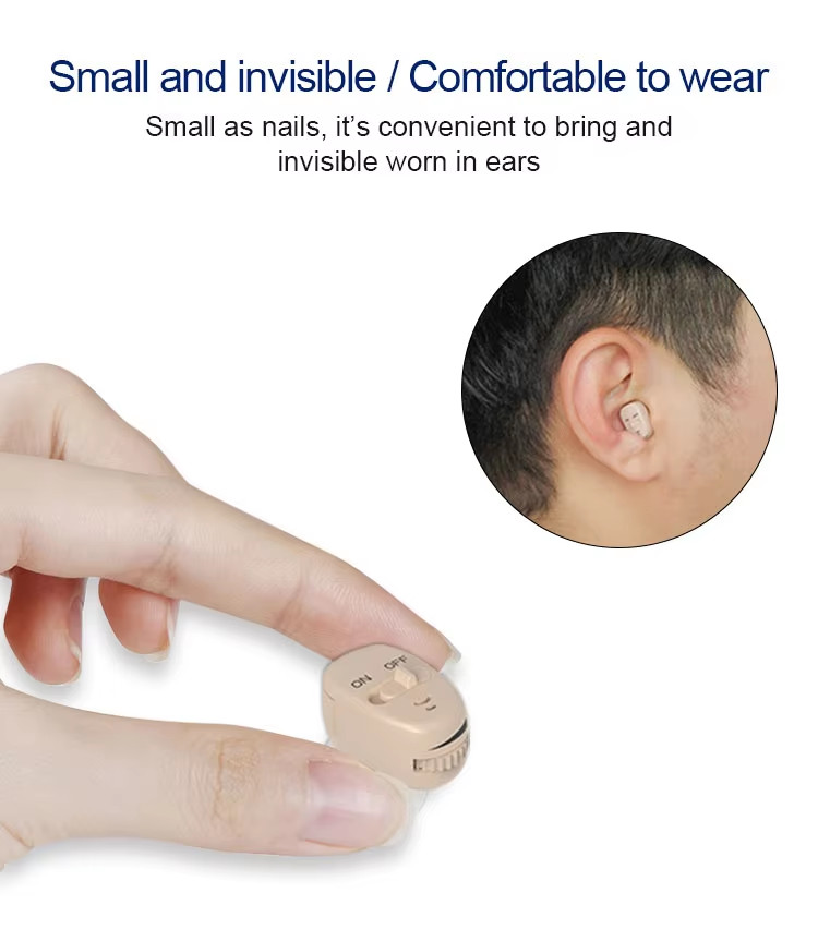 1Pc/1Pair Hearing Aids In-Ear Invisible Digital Enhancer Voice Sound Amplifier