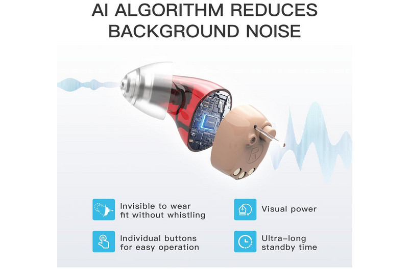 Tomore Rechargeable Hearing Aids -Noise Cancellation, Comfort Fit, Superi Sound!