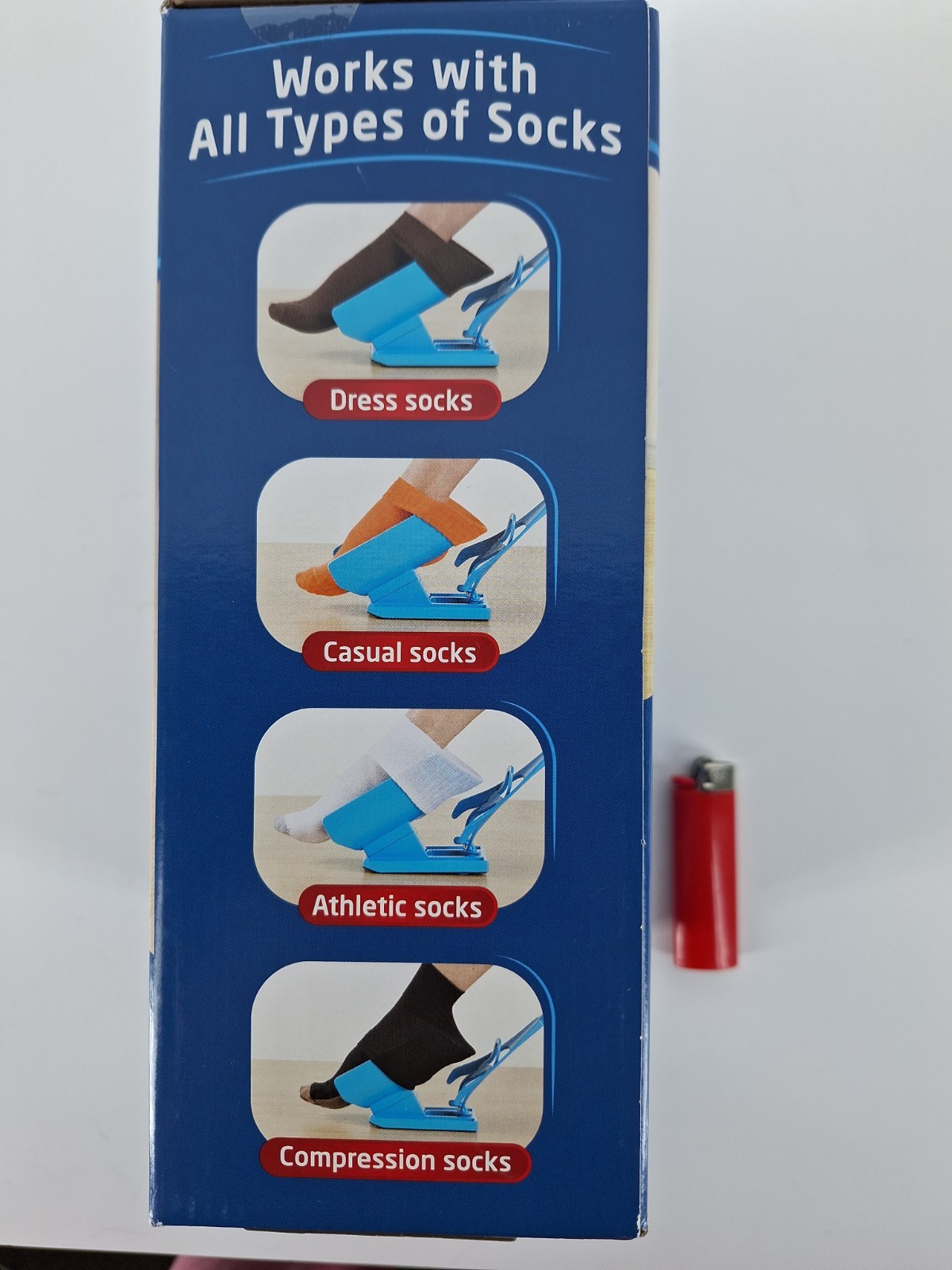 New Sock Slider As Seen On TV 2 Piece Kit Easy On Off Mobility Aid Shoe Horn