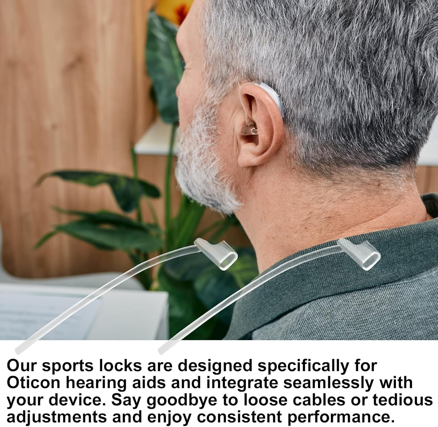 4pcs Transparent Sports Locks for Oticon 85dB Hearing Aids