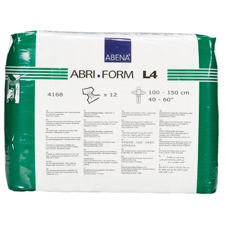 Unisex Adult Incontinence Brief Abri-Form™ Comfort L4 Large Disposable Heavy Abs