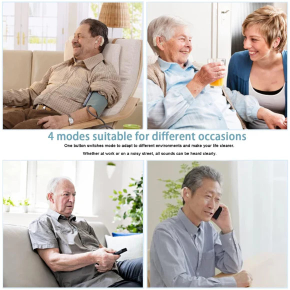 Wuvee Hearing Aids Hearing Amplifiers for Seniors Rechargeable with Noise Cancel