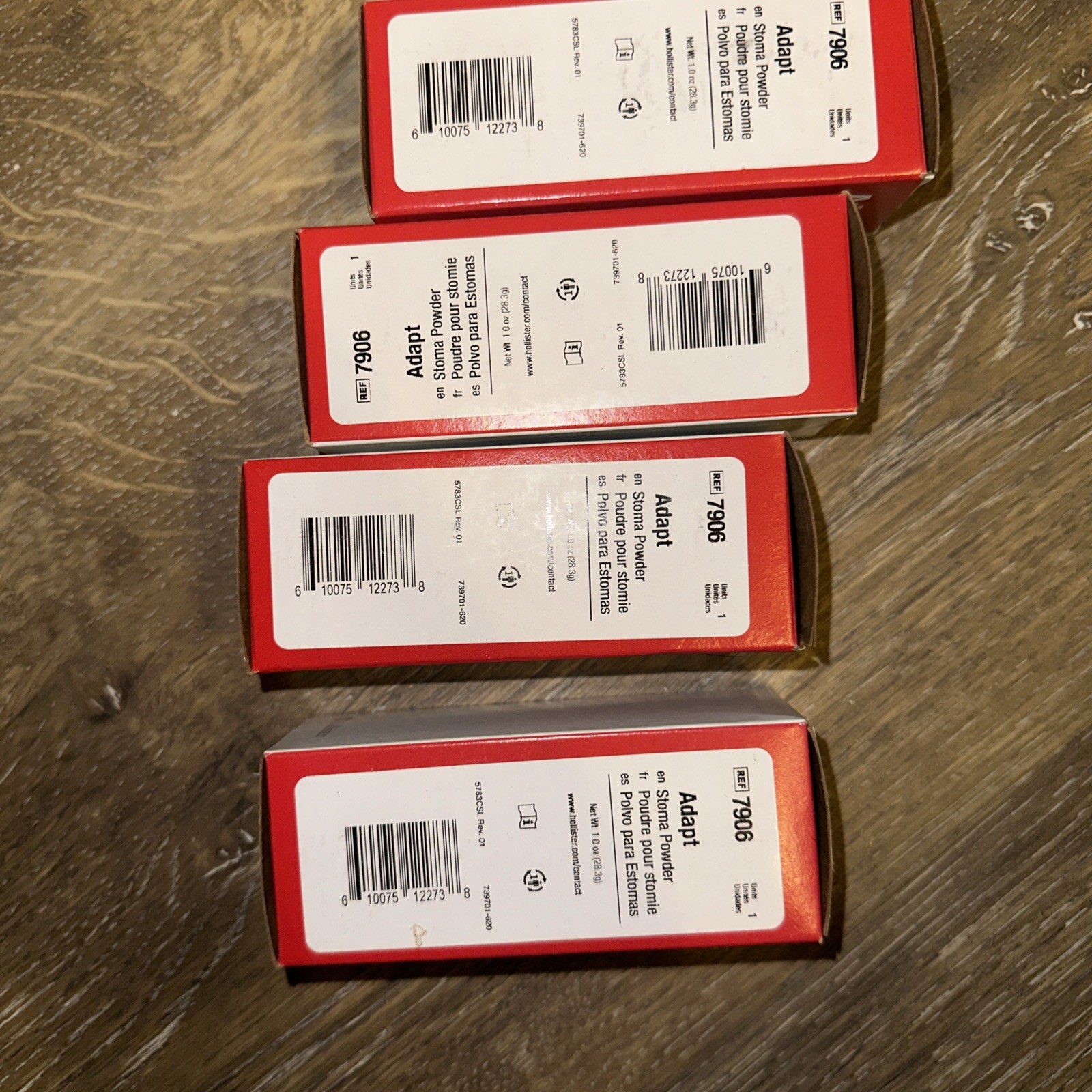 4 Boxes Hollister 7906 1oz Bottles Adapt Ostomy Stoma Powder Lot 2028