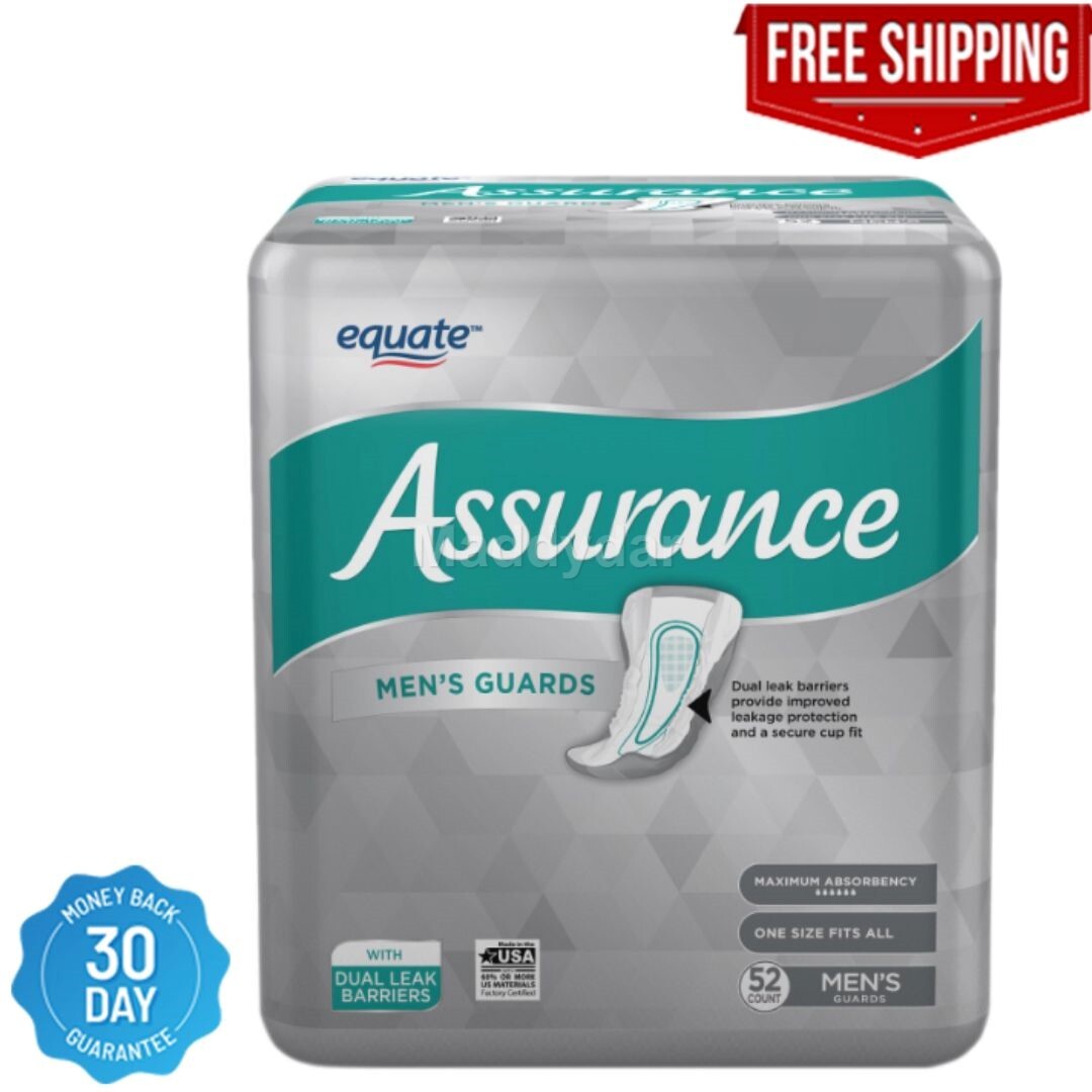 Assurance Men’s Guards, Maximum Absorbency, Superior Odor Protection, 52 Count