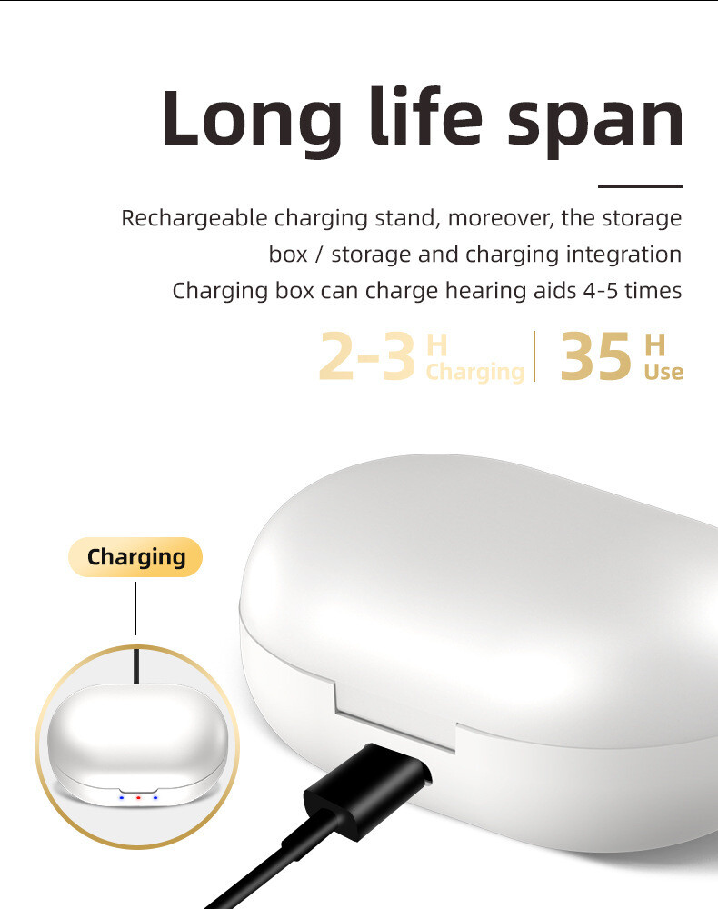 Digital Hearing Aids Invisible Noise Cancelling 16 Channels Sound Amplifier ITE