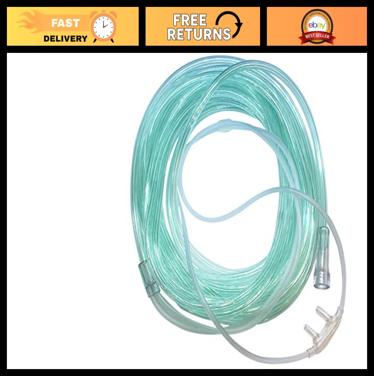 5-Pack Adult Comfort Soft Plus Cannula with 25ft Kink Resistant Tubing