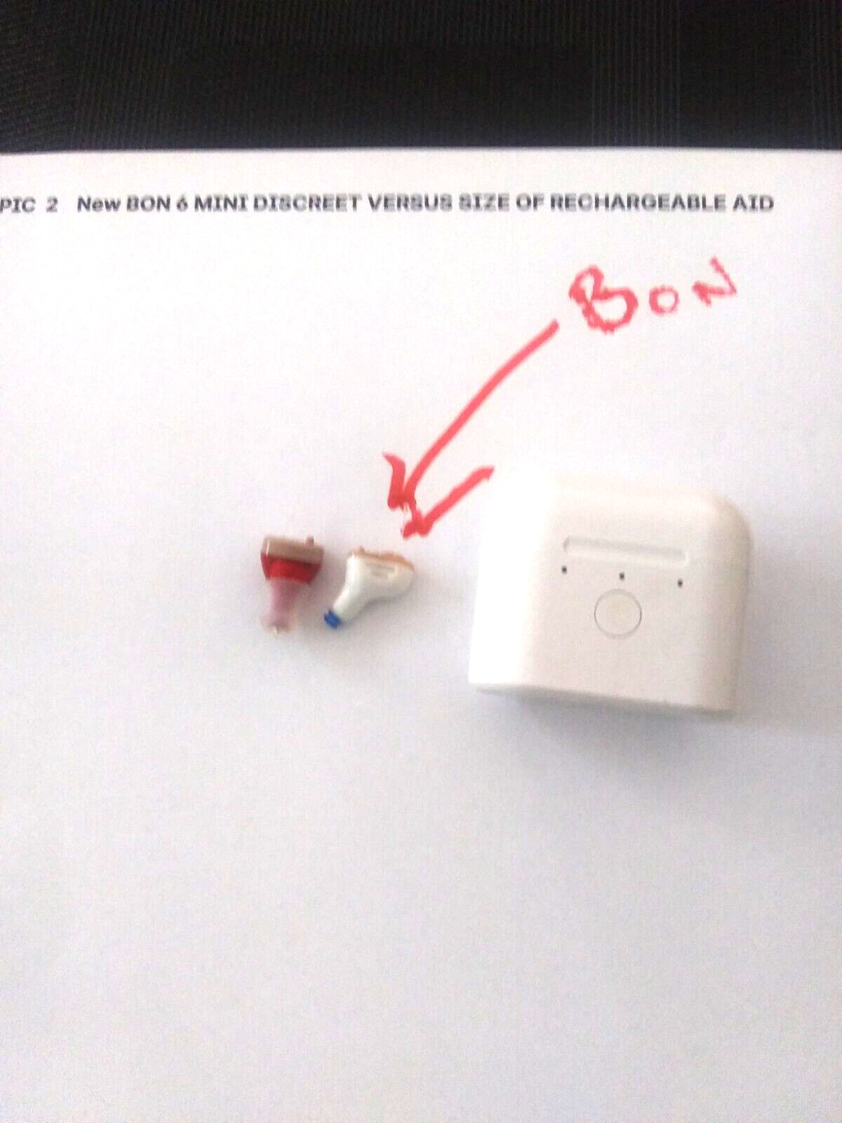 TINY C I C PROGRAMMABLE HEARING AID 4 programs noise control LEFT ear USA