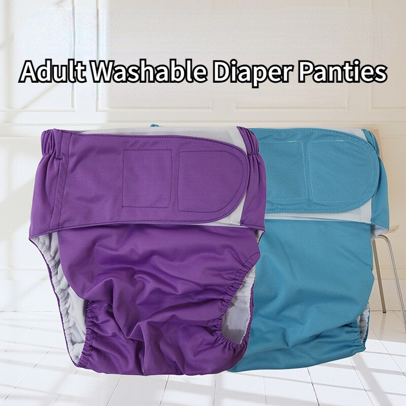Unisex Adult Cloth Diaper Panties Elderly Disabled Incontinence Nappies Panties