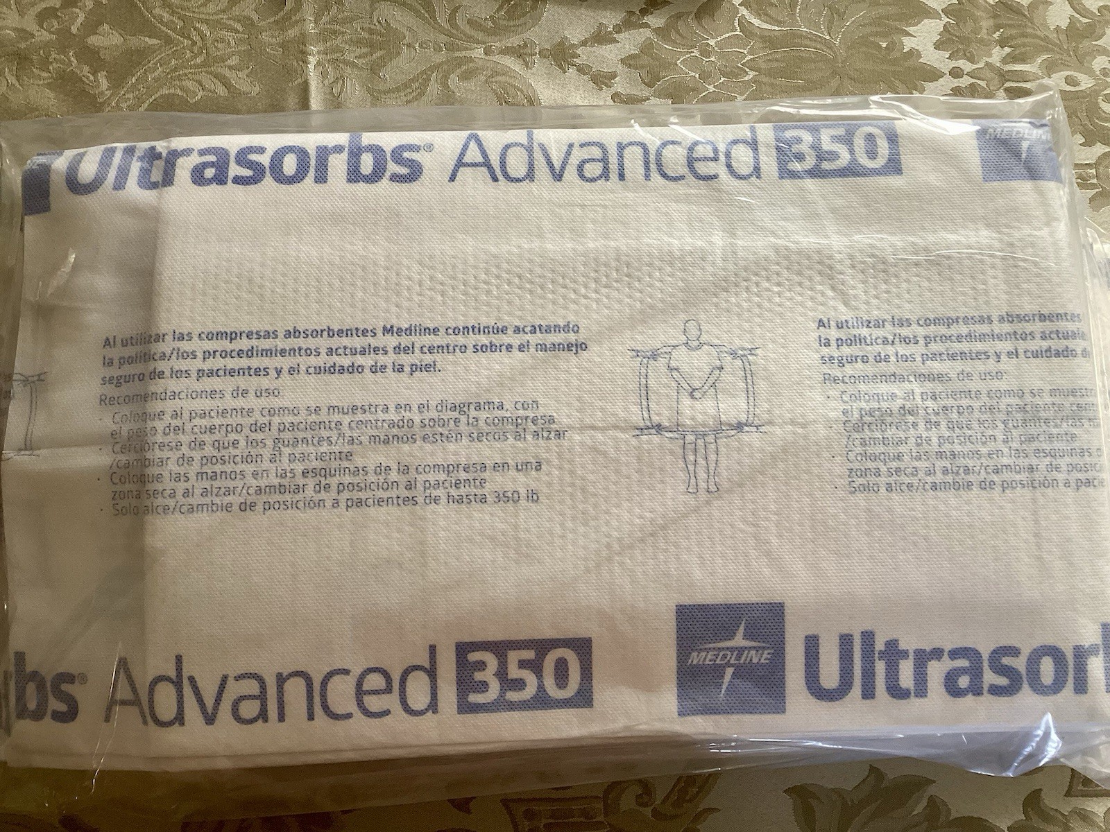 New 25 Medline Ultrasorbs Advanced 350 Underpads – 5 Packs of 5 – 30in X 36in