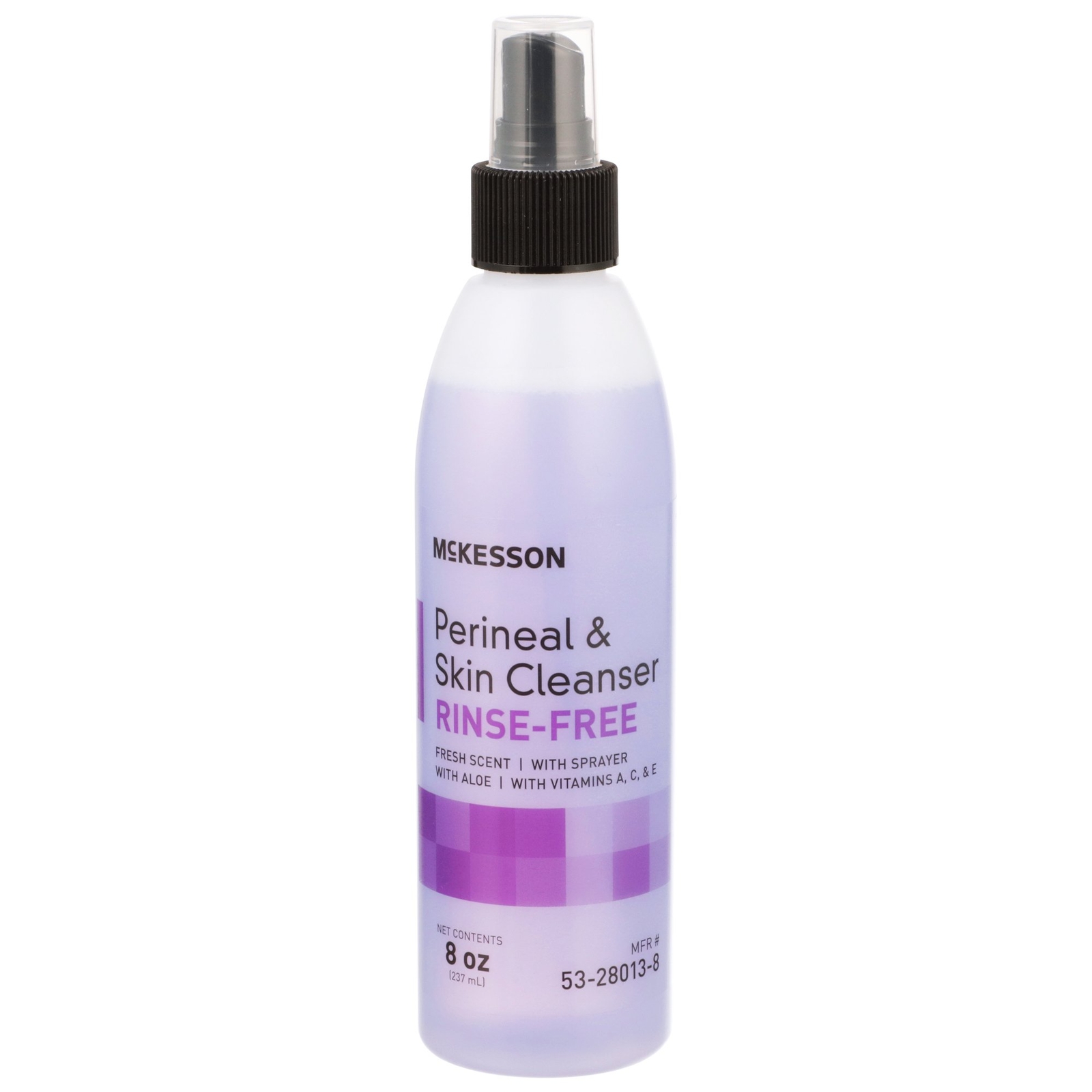 McKesson Perineal Wash Rinse-Free Fresh Scent Cleanser 8oz Pump Bottle 48 Ct