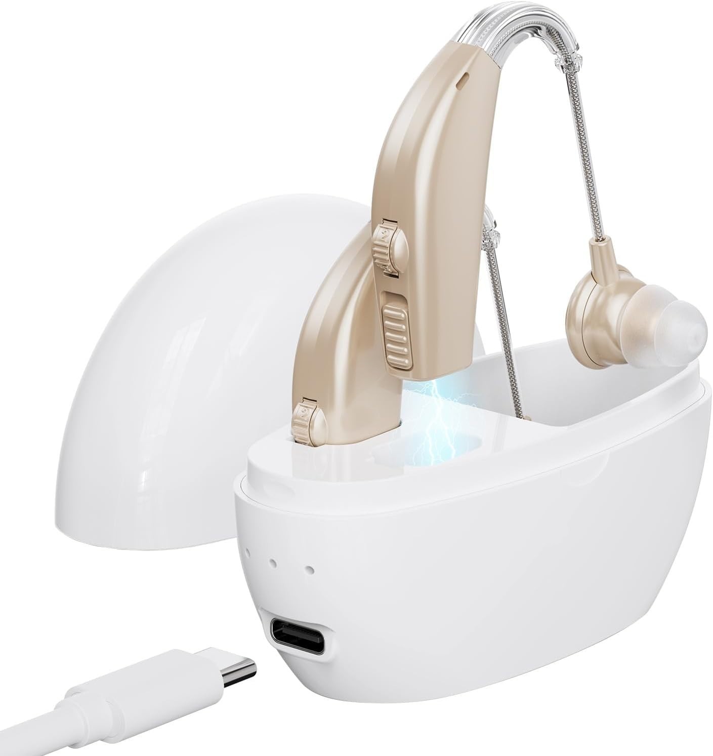 Wuvee Hearing Aids Hearing Amplifiers for Seniors Rechargeable with Noise Cancel