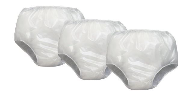 3PK Reliamed Adult Waterproof Soft Vinyl Plastic Pant Diaper Incontinent SAMPLE