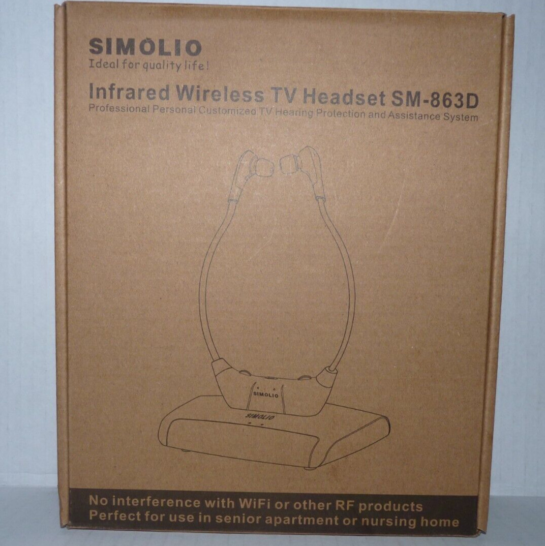 SIMOLIO Infrared Wireless TV Headphones, TV Hearing Device Digital & Analog TV