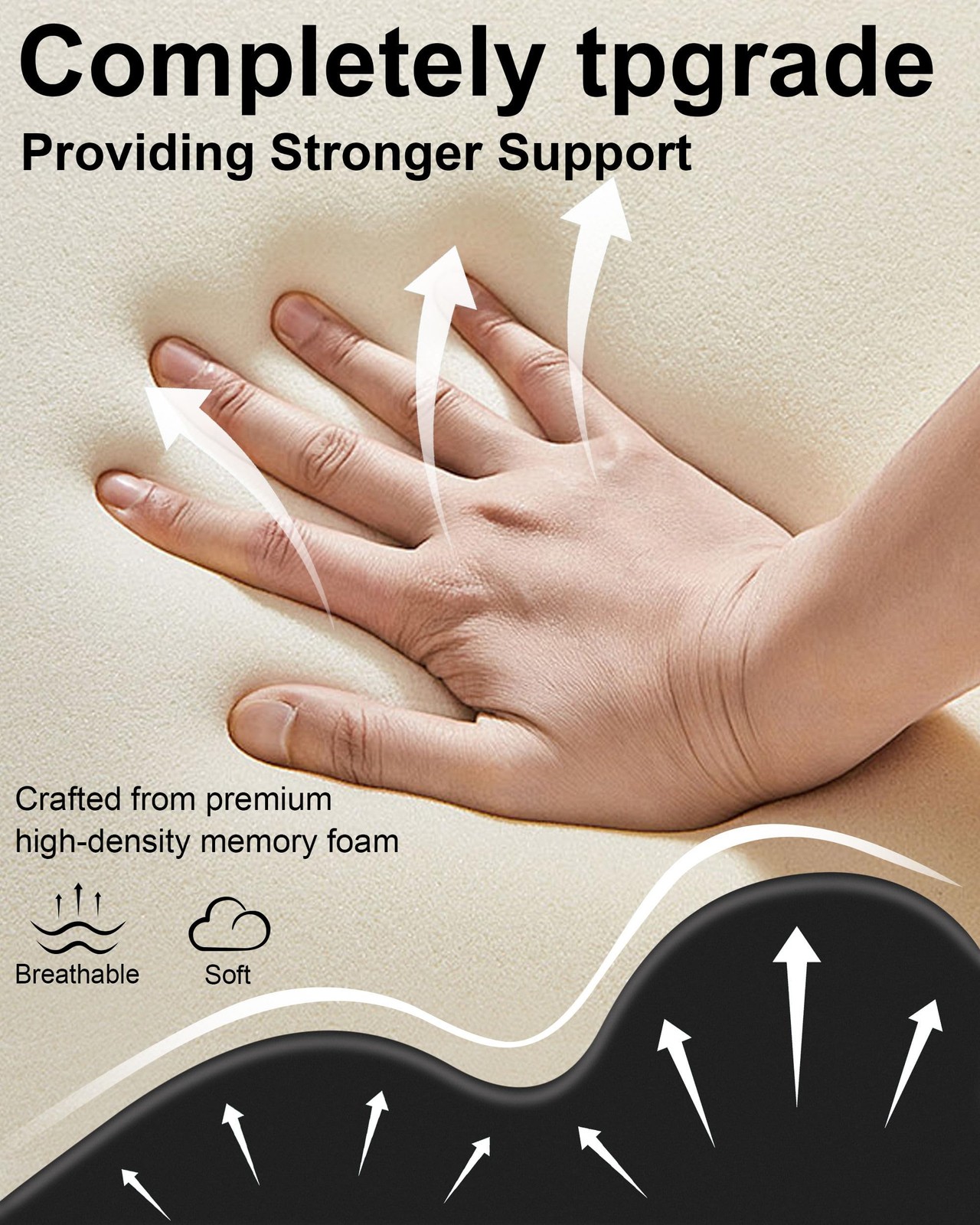 Homepac Ergonomic Memory Foam Wedge 27 Angled Support For Neck And Waist