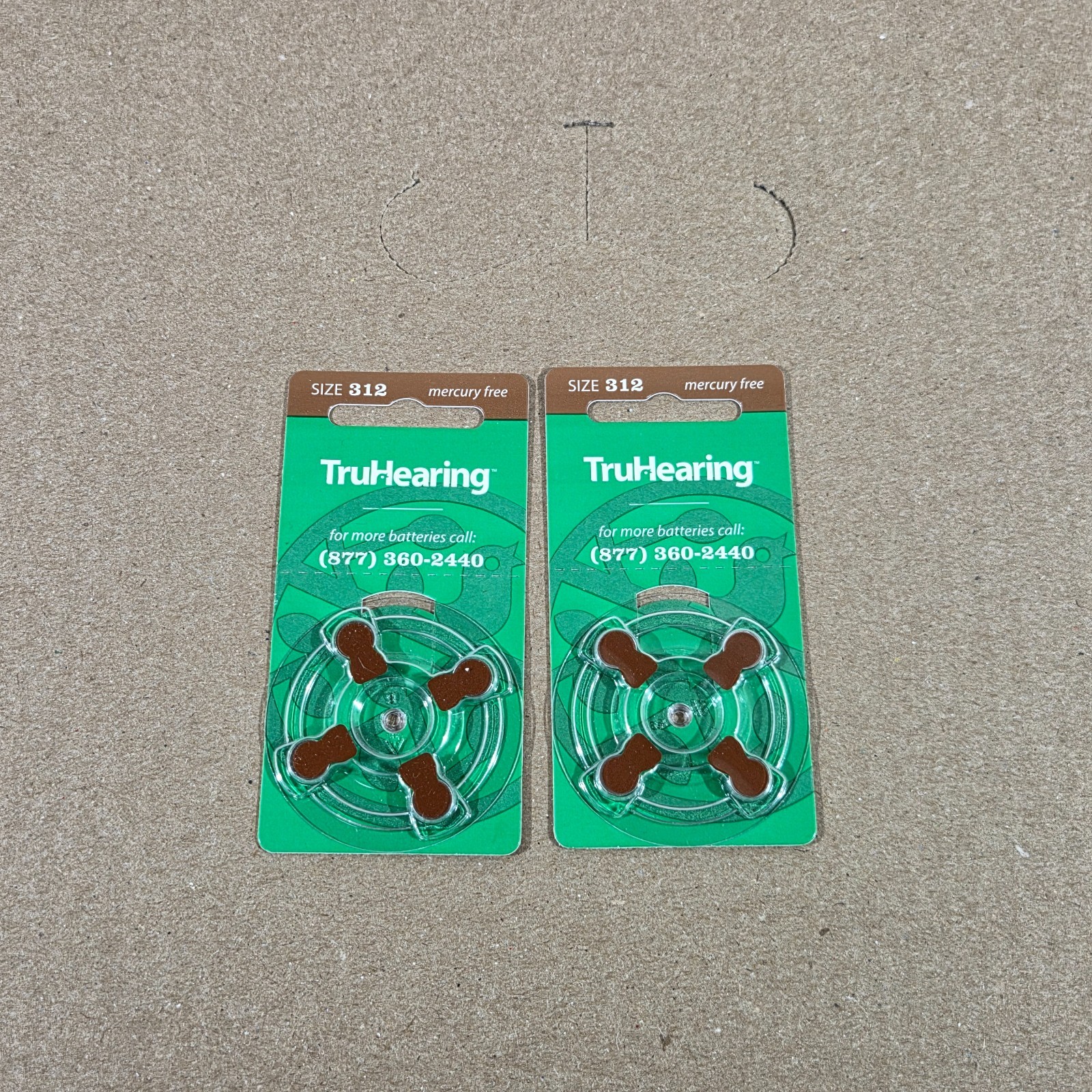 Tru-Hearing Batteries Size 312 2 packs of 4