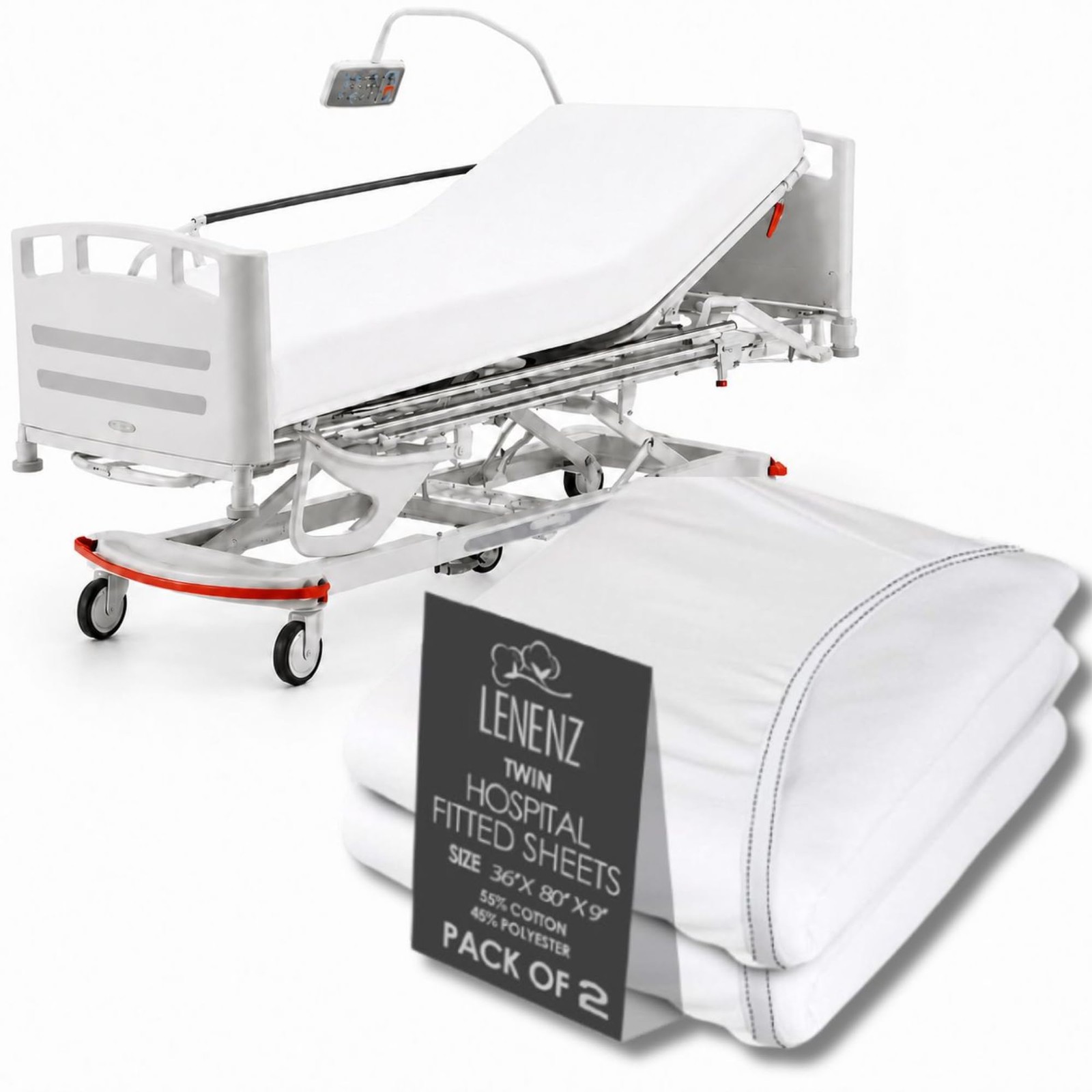 2 Pack Hospital Bed Sheet – Soft Jersey Twin Fitted Sheets – Knitted Fitted H…