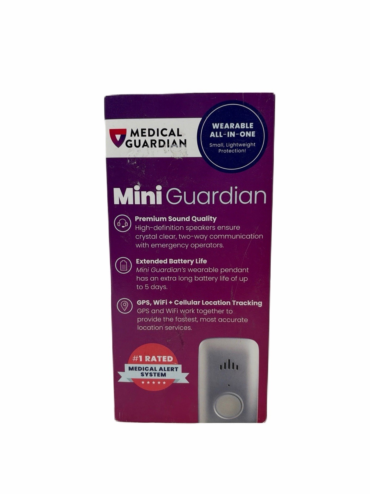 Medical Guardian Mini Guardian Silver Color VZW Pre Owned Working 4G LTE
