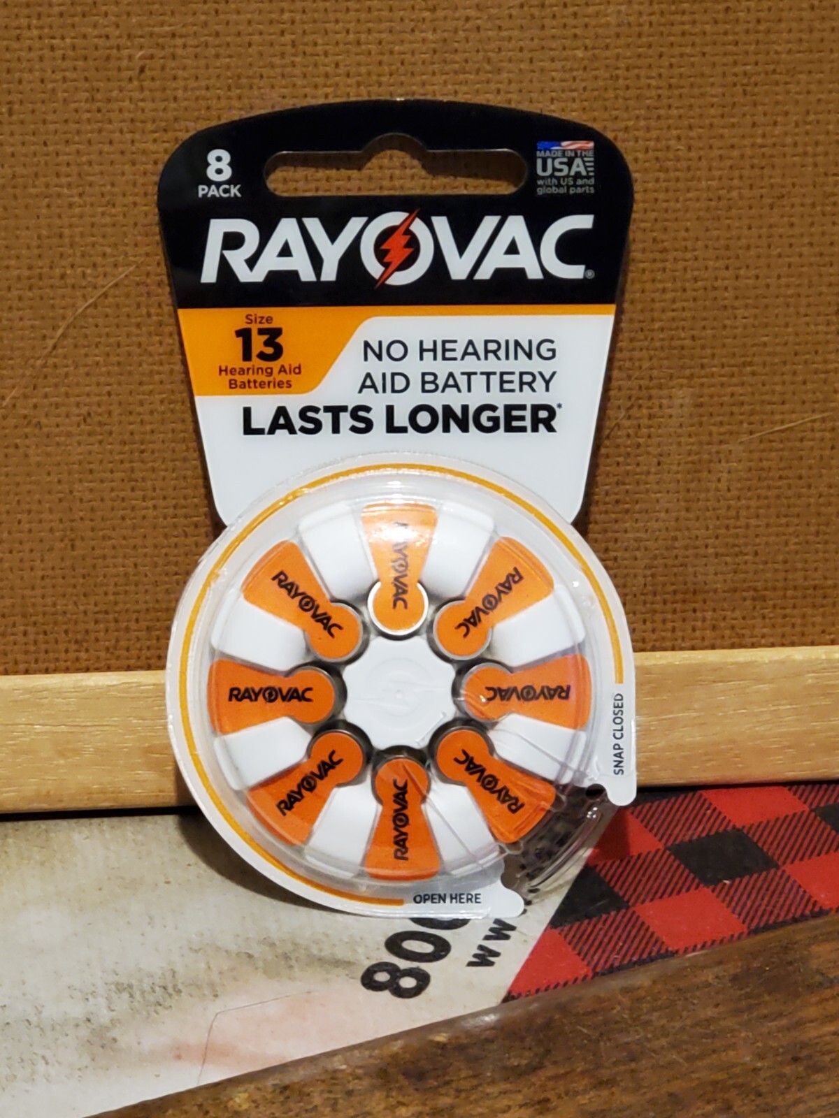 Hearing Aid Batteries Size 13 Rayovac 8 Pack Expires 03/2026