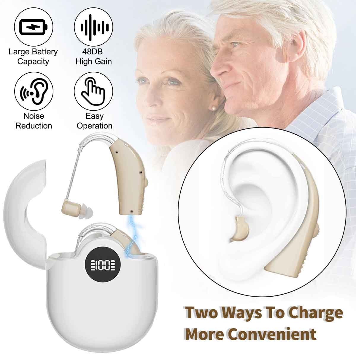 Behind The Ear Sound Amplifier BTE Hearing Ear Amplification Device for Senior