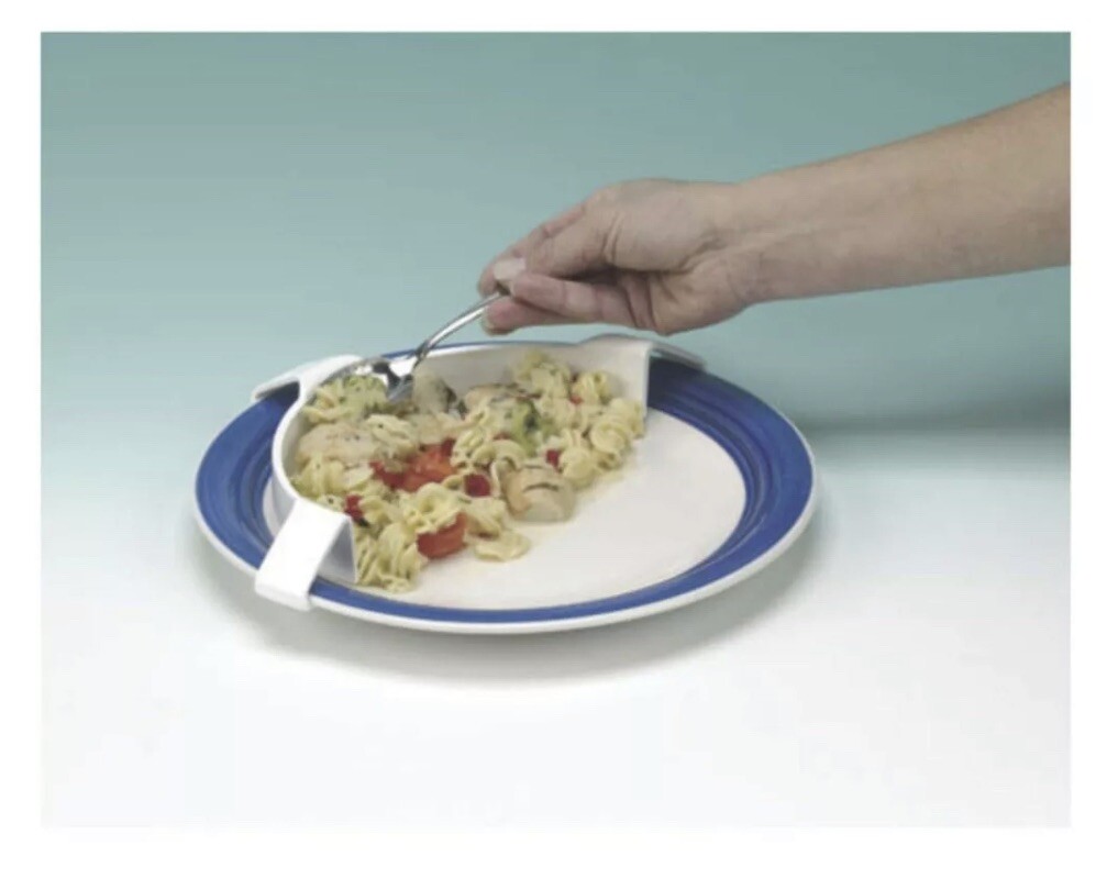 New SP Ableware Food Bumper Clip-On Plate Attachment – White (745260002)