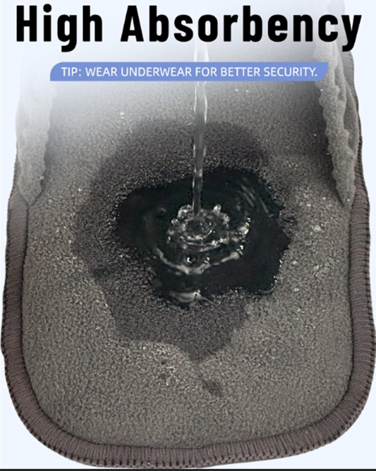 Oiomniv 2Pcs Men’S Reusable Incontinence Pads – Ultra Soft Fleece, Highly Absorb