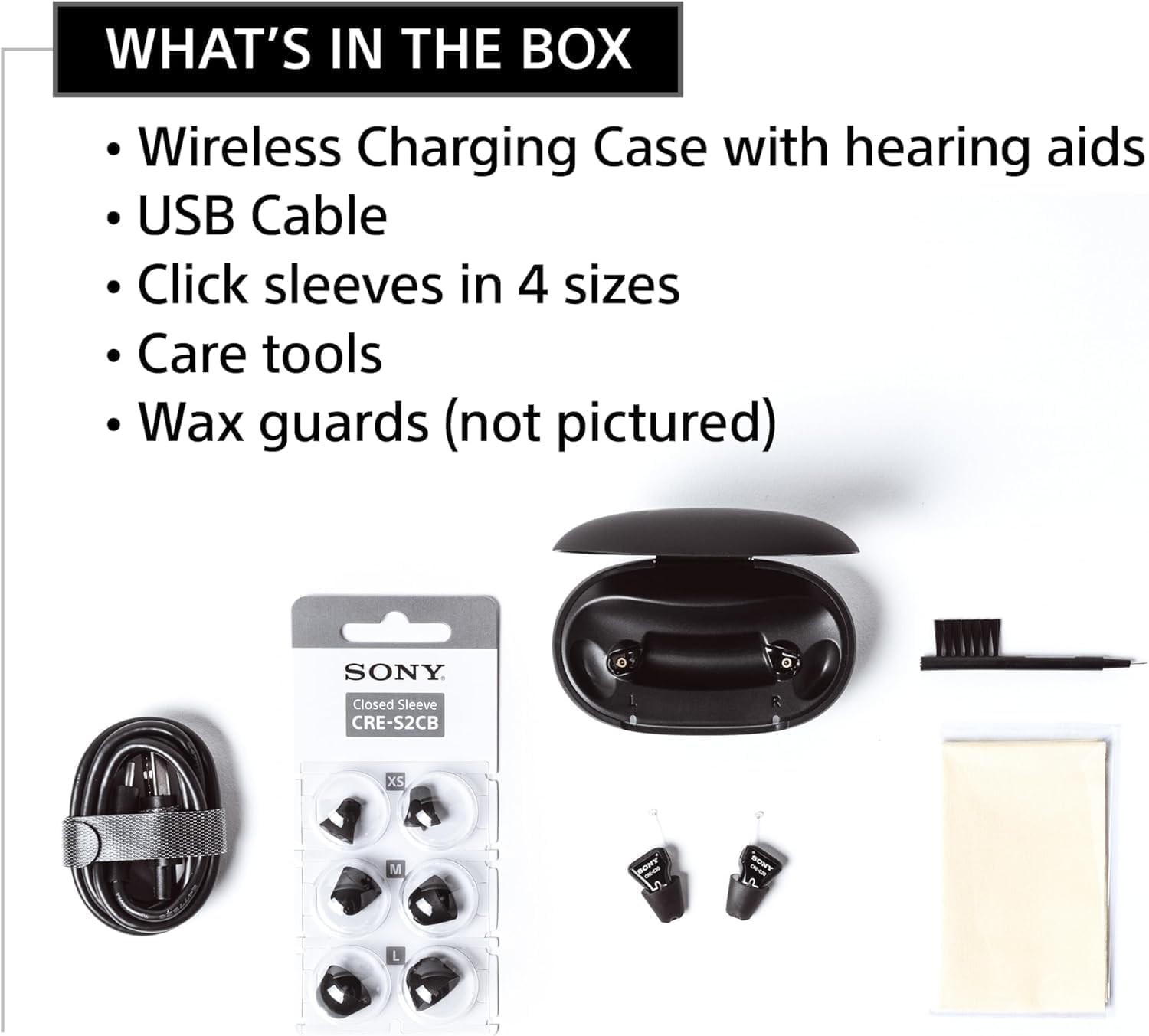 Sony CRE-C20 Self-Fitting Rechargeable OTC Hearing Aids