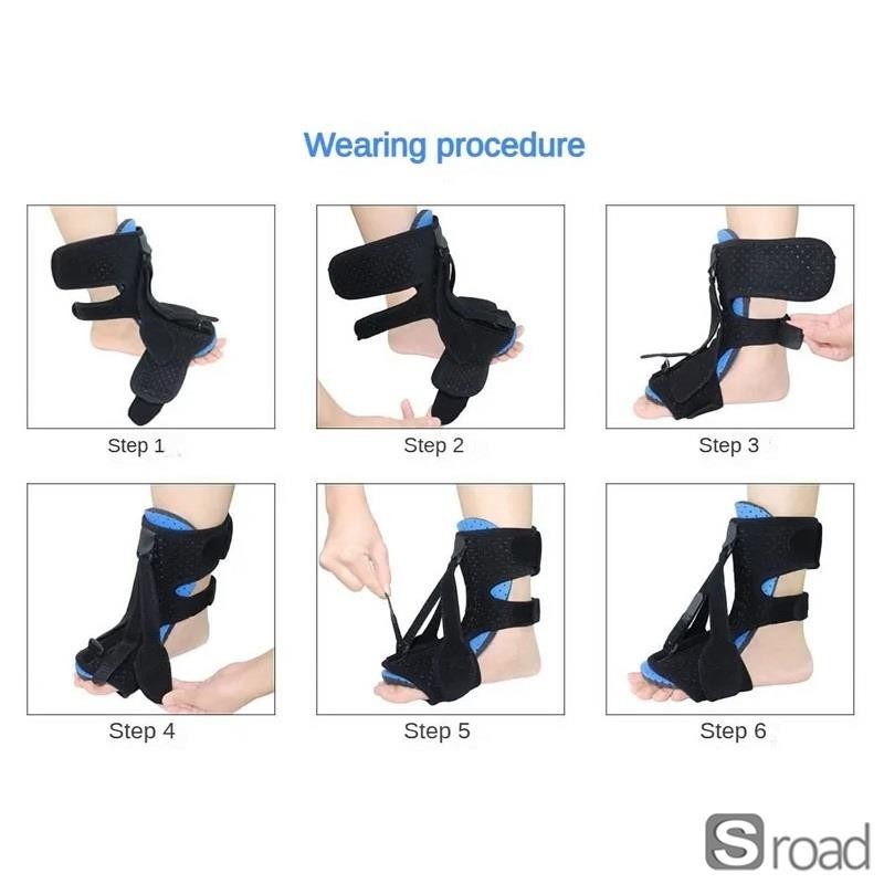 Adjustable Night Splint Soft Foot Drop Brace Achilles Tendon Stretcher