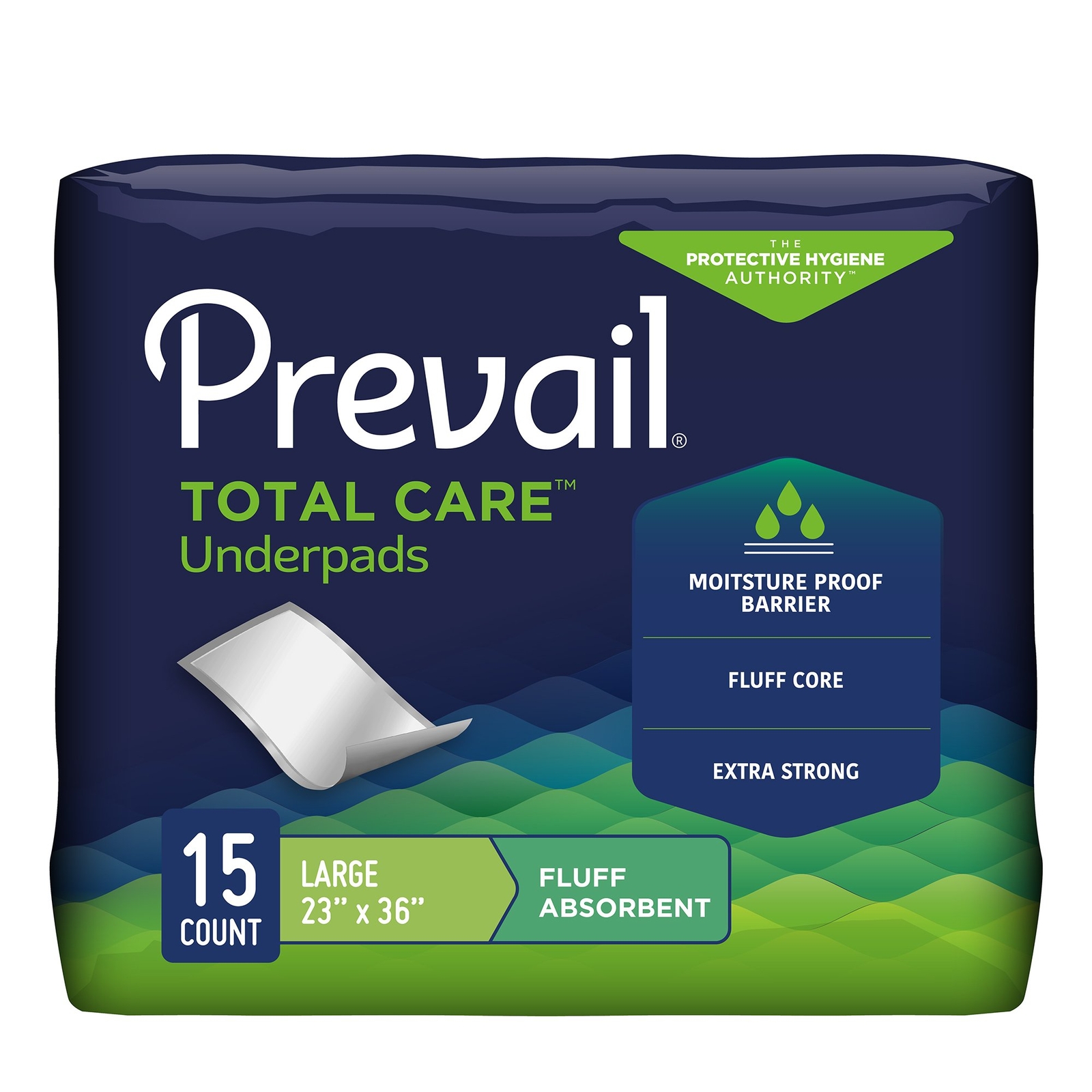 Prevail Total Care Disposable Underpad Fluff 23X36″ UP-120/1 15 pads