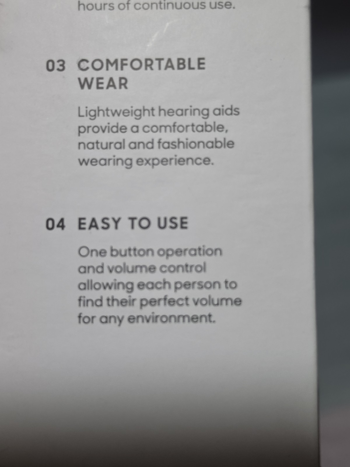 Sharper Image Smart OTC Hearing Aids Noise Cancelling JH-D26AT 20 Hours Recharge