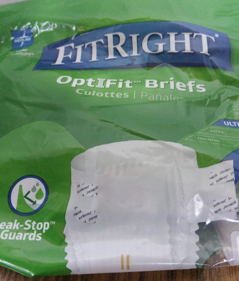 4 Medline FitRight Ultra Large Disposable Briefs