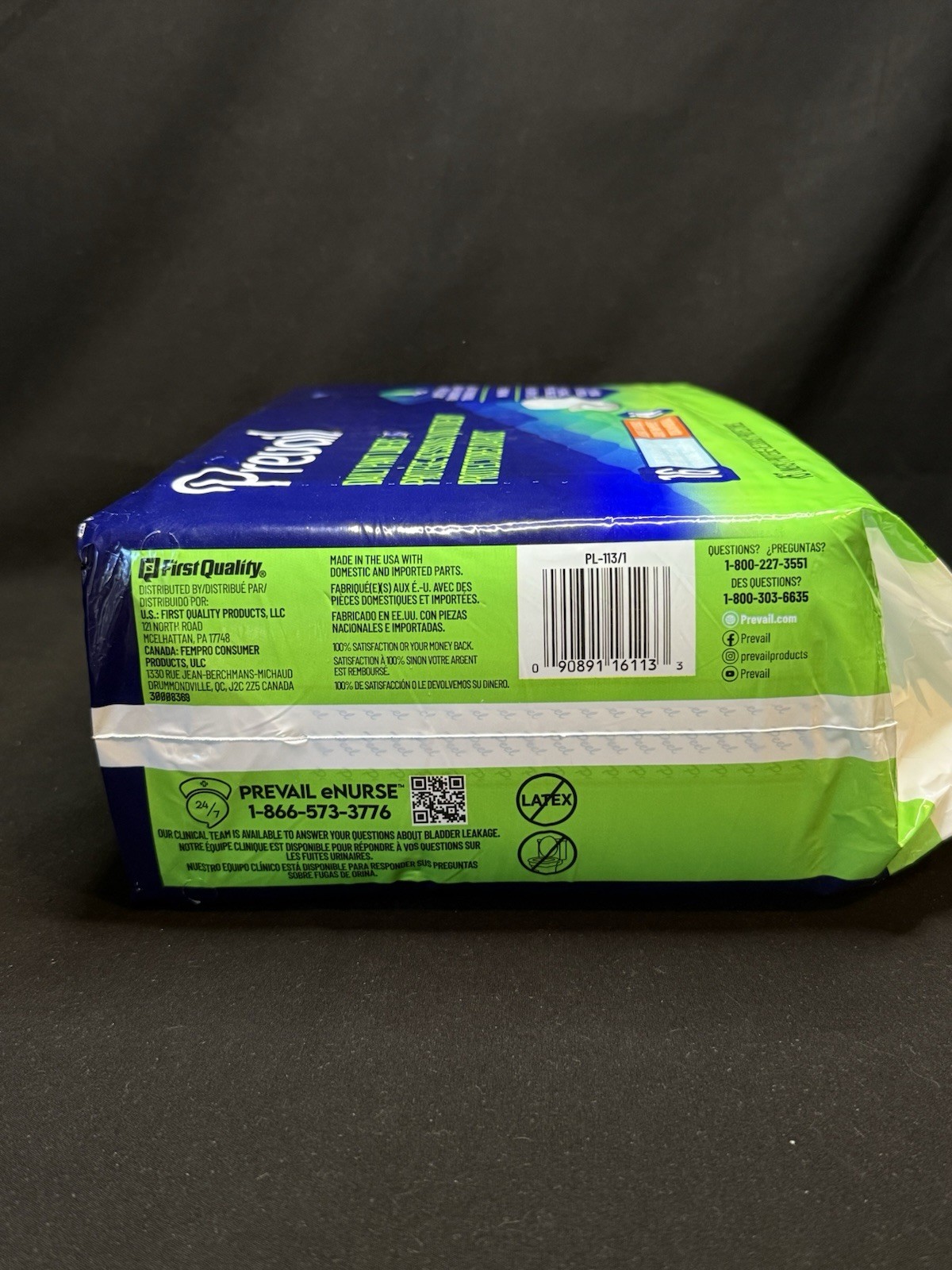 Prevail Pant Liner Elastic Large Plus 13” x 28” – Lot of 48