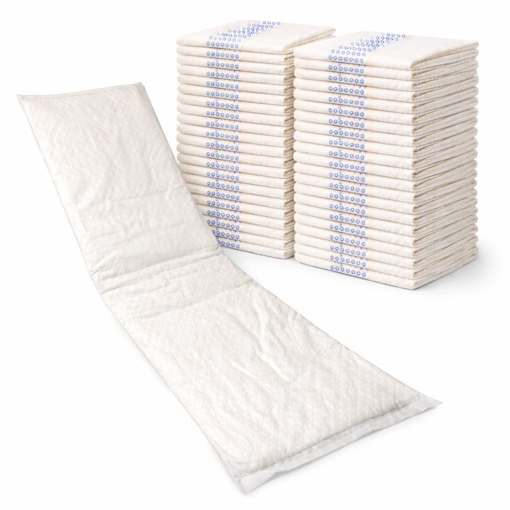 Extra Large Super-Absorbent Contoured Hospital Style Pad Liners [Pack of 40] 7 W