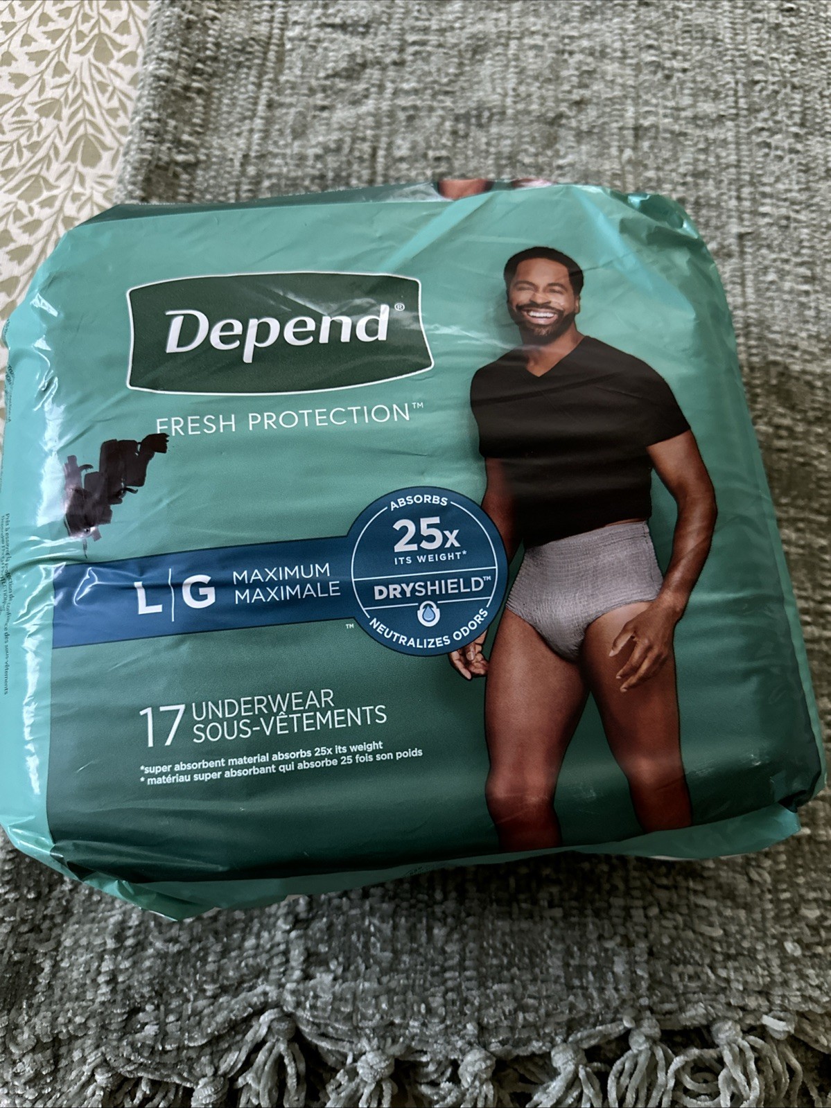 Depend Fresh Protection Adult Incontinence Underwear for Men, Disposable 17 Pack