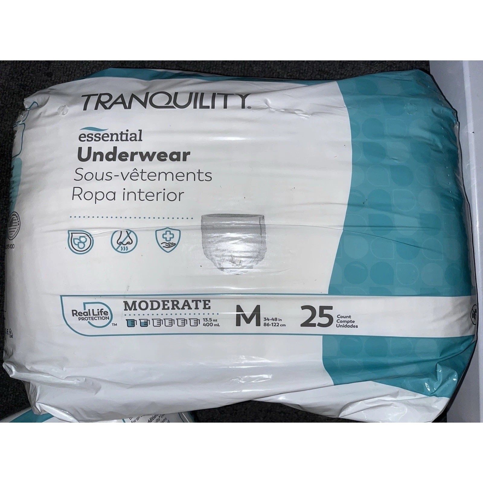 Adult Disposable Pull On Up Diapers Underwear Medium 25 Pack