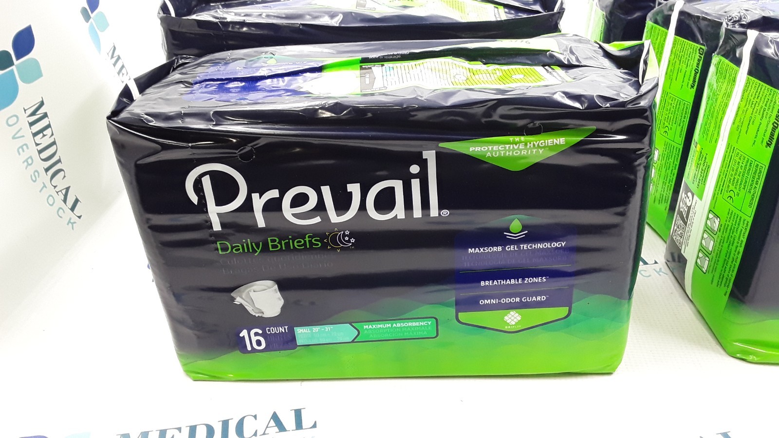 Prevail Daily Briefs Small 20″-31″Case of 96