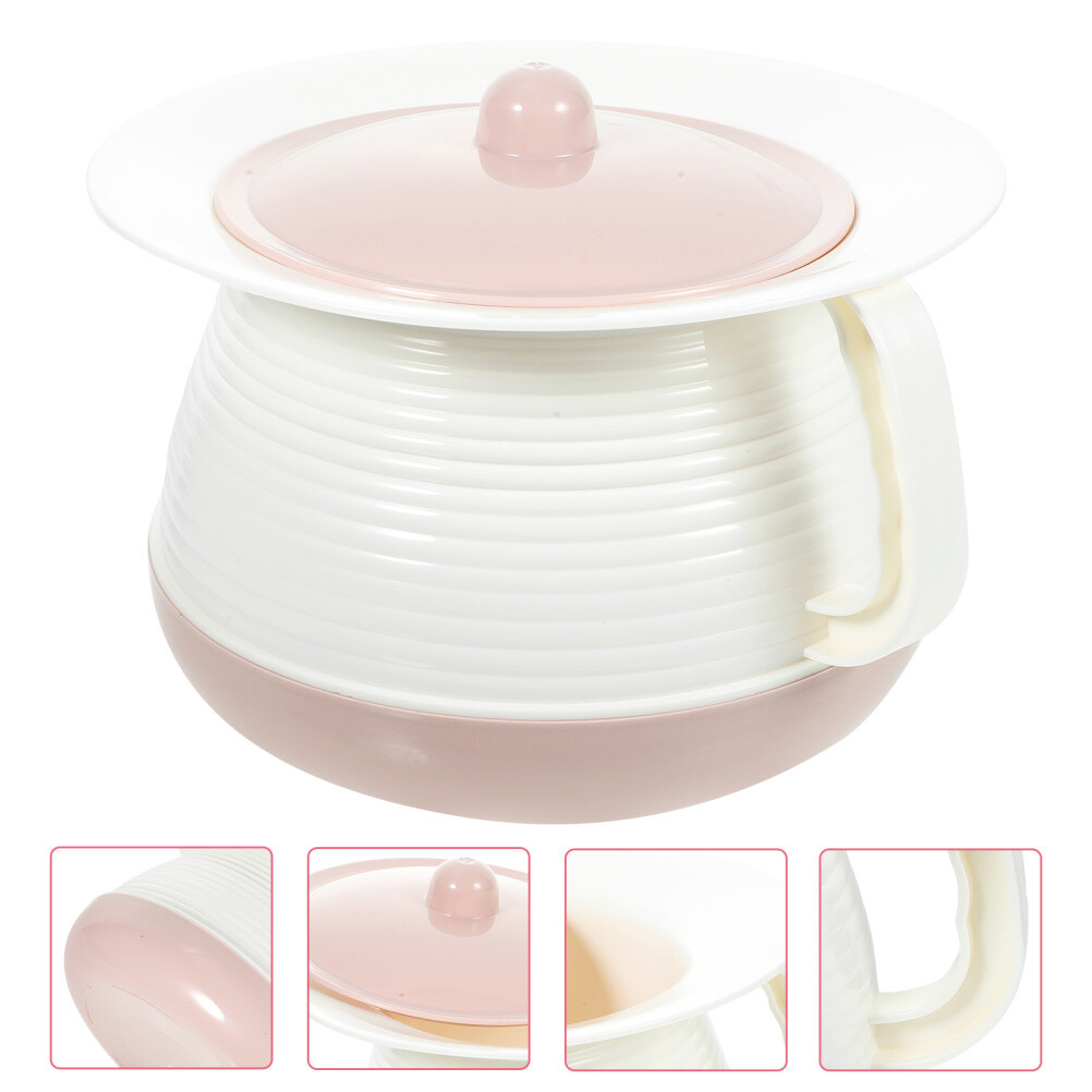 Household Handheld Chamber Pot Fashion Child Elder Spittoon with Cover