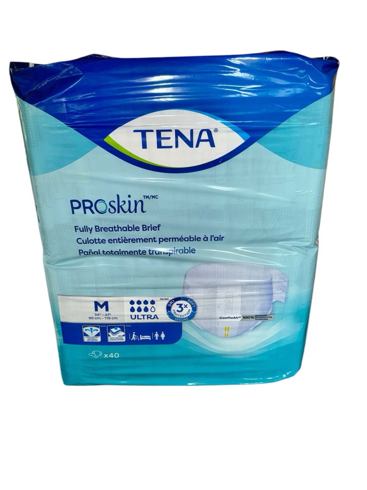 Lot Of 2-TENA Ultra Adult Incontinence Brief Diapers M 67200 40 Ct (80 Total)