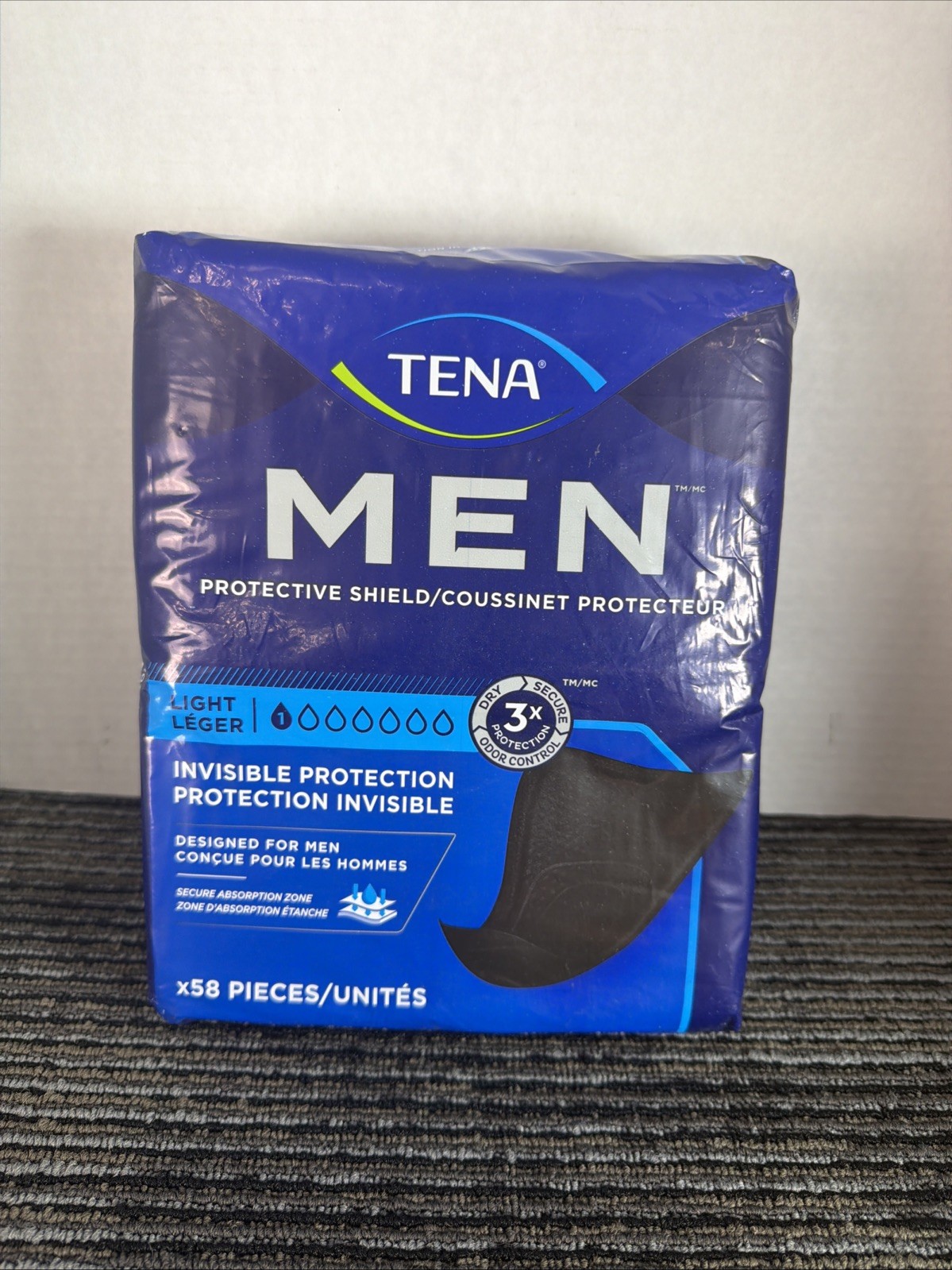 Tena Men Light Incontinence Protective Shield for Men, 58 Count