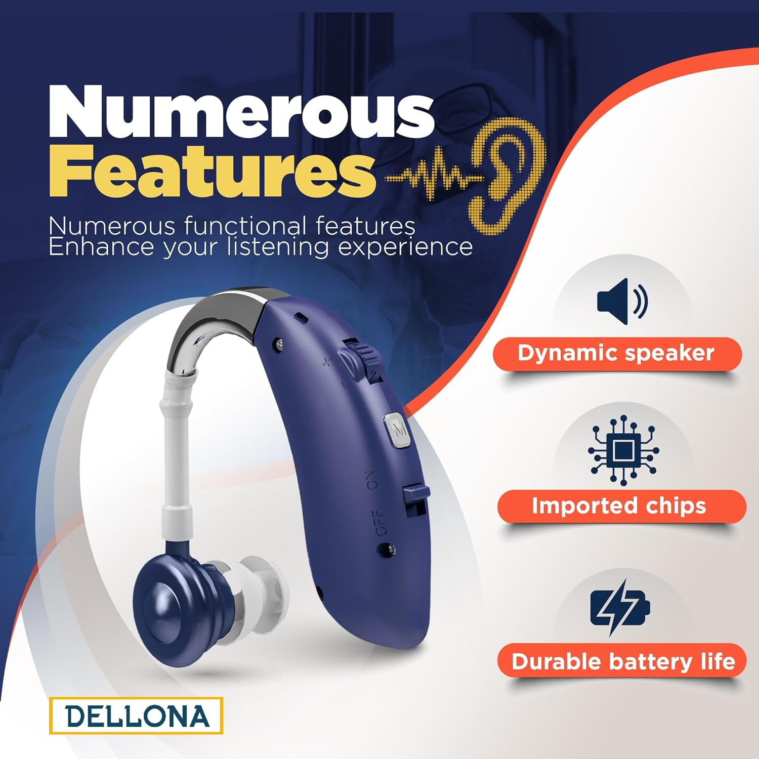 High-Performance Hearing Aids for Seniors, OTC Rechargeable Hearing Aid for Peop
