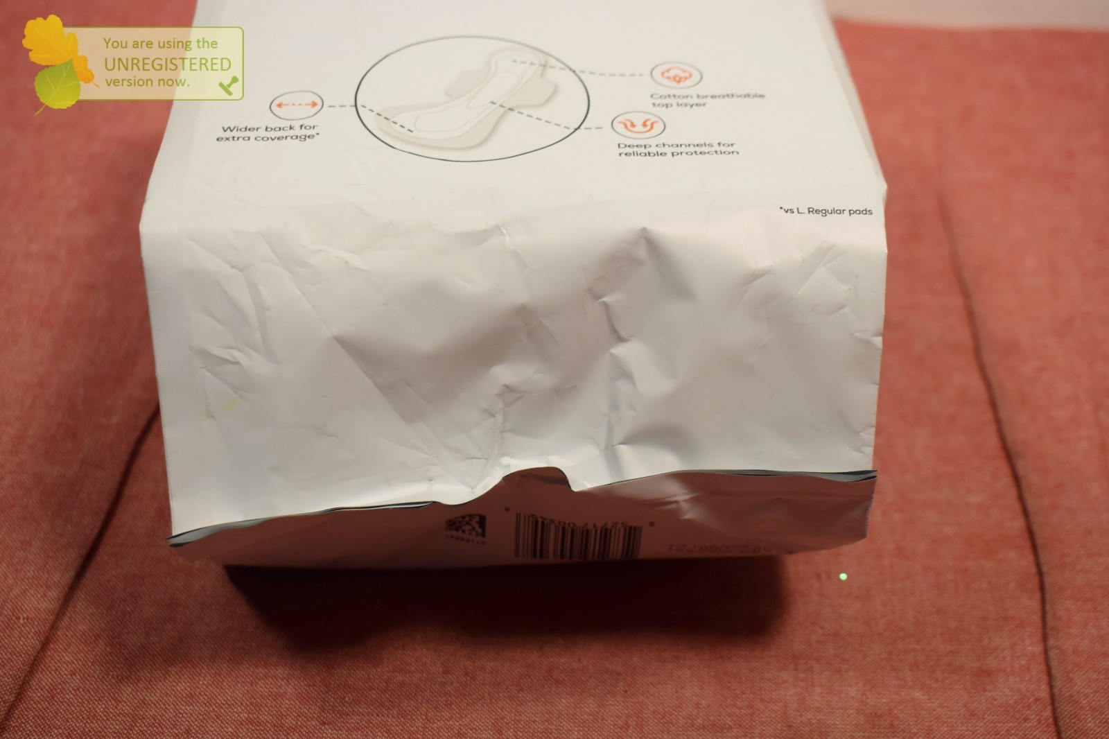 L. Organic Cotton Top Layer Maxi Extra Long Pads Overnight Absorbency 20ct