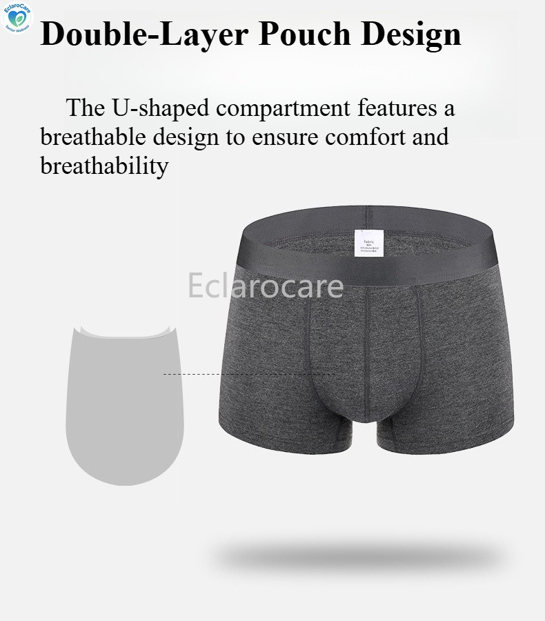 3PCS Men’s Mid-Rise Boxer Briefs: Comfortable, Breathable Moisture-Wicking