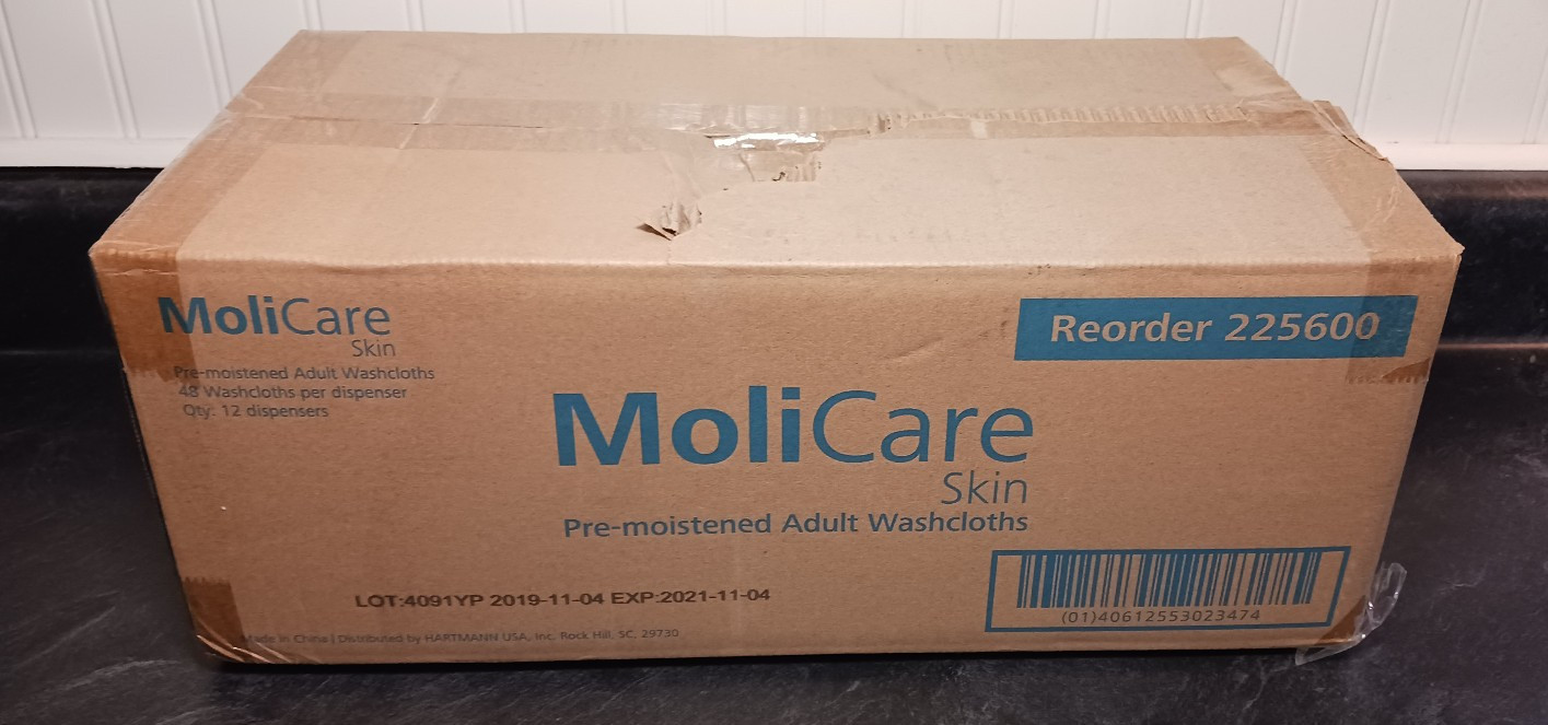 MoliCare 225600 Skin Washcloth 48 Large; Full Case; READ DESCRIPTION