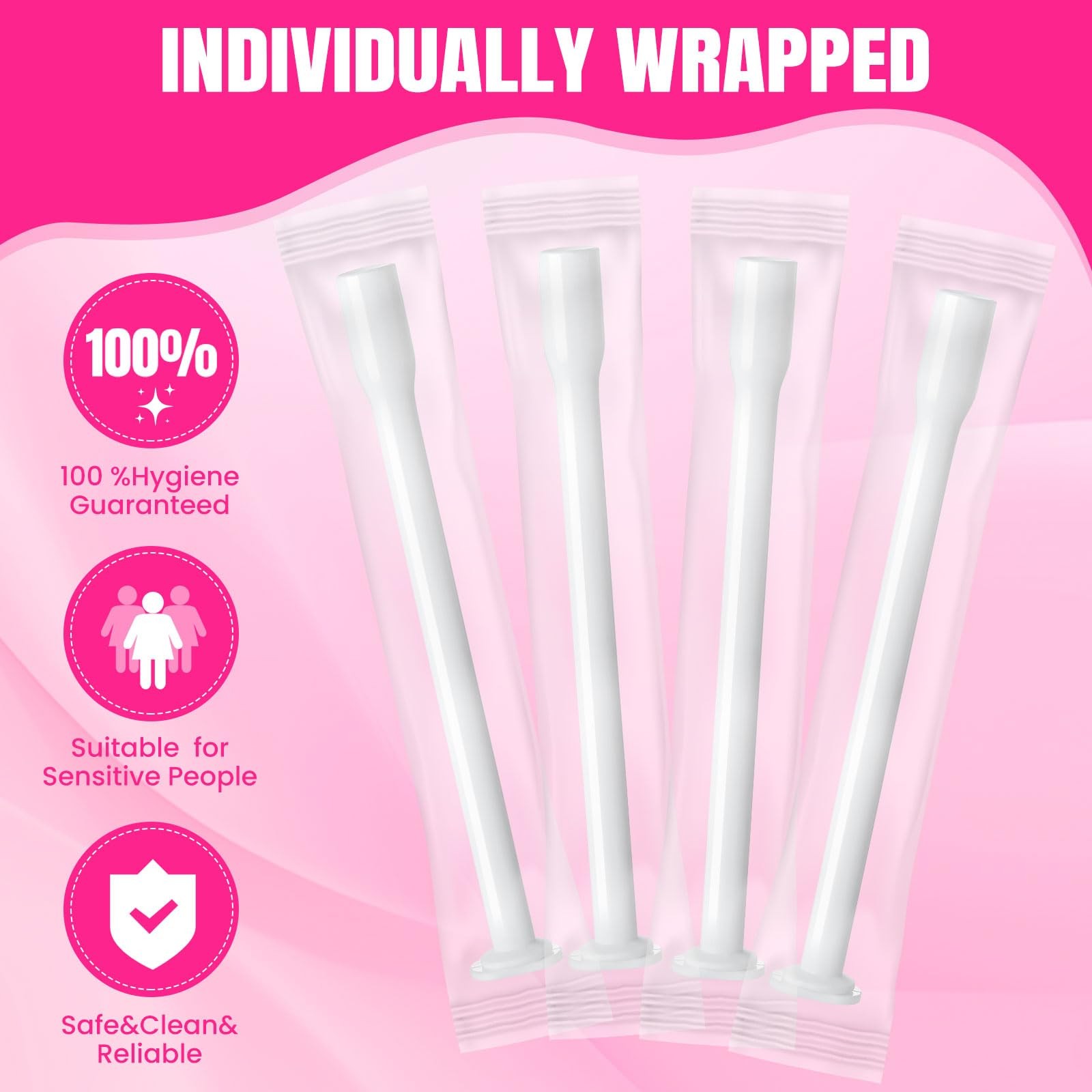 TENKAIWICK 100 Pack Disposable Vaginal Suppository Applicator for Women, 100P