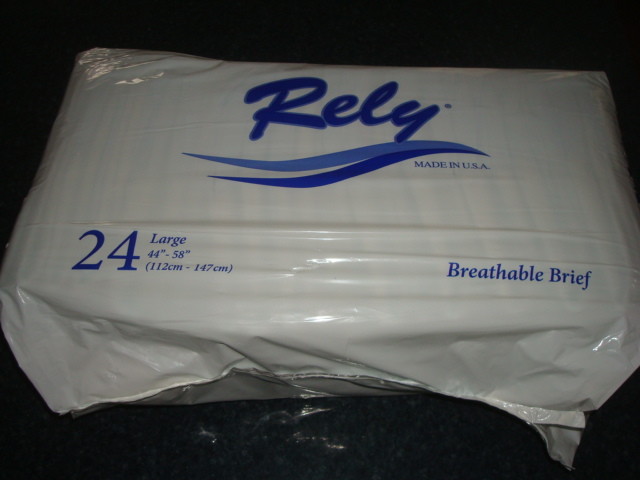 RELY PACK OF 24 BREATHABLE BRIEF SIZE LRG